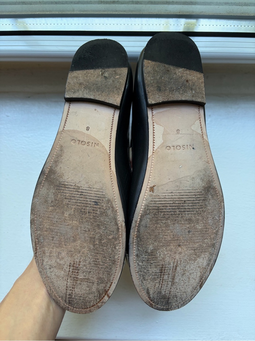 Nisolo Black and Cream Two-Tone Mary Jane Ballet Flats - Picture 3 of 3